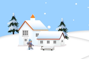 二十四节气大雪淡蓝色文艺唯美节气banner