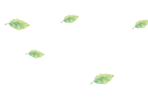 绿色水彩树叶漂浮素材