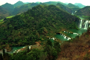 九龙瀑布高清风景图片