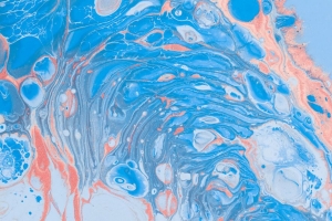 离婚 抽象 粉红色 蓝色 油漆 4k壁纸 3840x2160