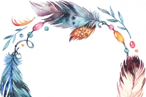 民族风羽毛花环