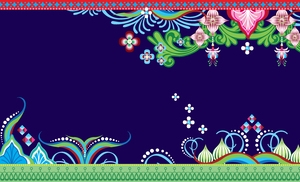 紫色炫彩花纹墙纸背景