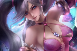 英雄联盟角色琴瑟仙女娑娜4k壁纸3840x2160