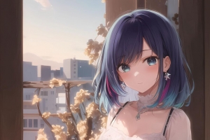 女孩 耳环 珠宝 连衣裙 动漫 艺术 4k壁纸 3840x2160