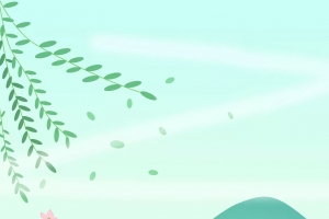 绿色手绘中国风清明节创意海报
