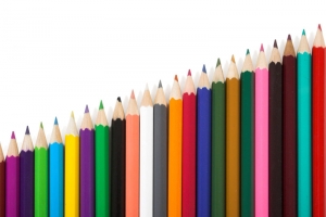 艺术感的铅笔排列