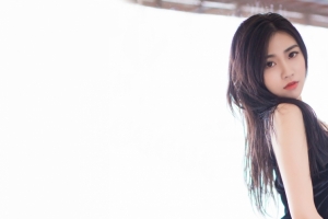长发美女模特许诺3440x1440壁纸