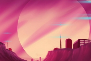 月球 空间站 幻想 艺术 4k壁纸 3840x2160
