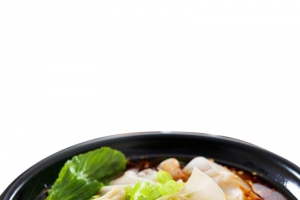 香辣红油粉抄手素材