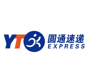 蓝色圆通快递排版logo标志
