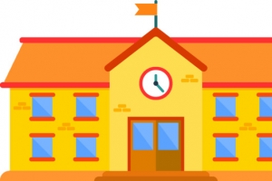 卡通  学校