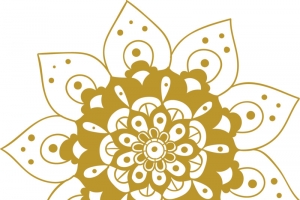 复古金色宗教花纹
