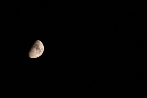 月亮 阴影 夜晚 黑色 天空 4k壁纸 3840x2160
