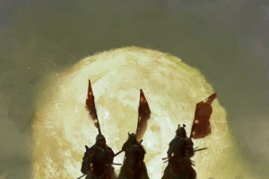 手绘将军战马归来
