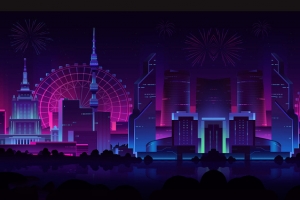 卡通城市背景