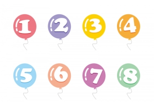 1234567890气球高清PNG透明装饰素材免费下载