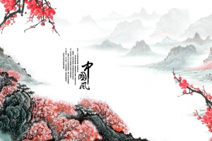 国画海报背景素材