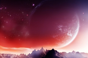 宇宙星空高清合成效星球表面