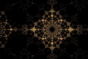 3840x2160 分形 图案 抽象 金色 黑色壁纸 背景
