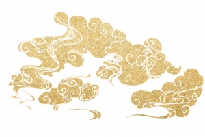 中国风，金色祥云，金箔纹理，装饰元素