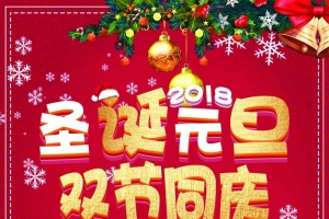 时尚大气圣诞元旦促销海报