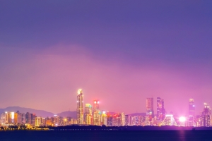 深圳福田夜景3440x1440壁纸
