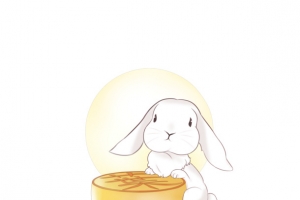中秋兔子插画元素