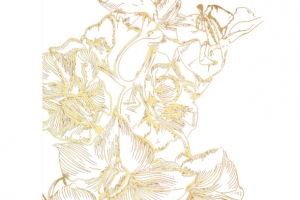 金色金边花朵