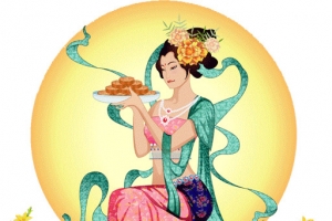 中秋节元素嫦娥奔月