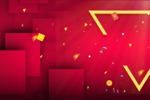 双11三角几何红色banner