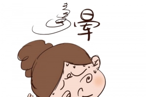 卡通眩晕的女人