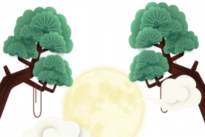 中秋圆月装饰图案