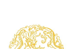 金黄色蟠龙纹