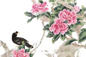 工笔唯美花鸟画