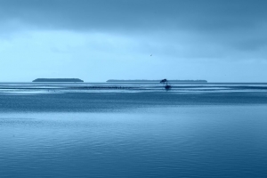 大海 地平线 极简主义 黄昏 4k壁纸 3840x2160
