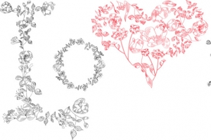 I love 花纹