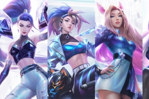 lol英雄联盟KDA ALL OUT 卡莎 伊芙琳 阿狸 阿卡丽3440x1440带鱼屏壁纸