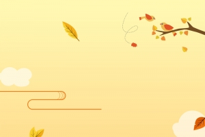 秋意浓文艺手绘简约扁平黄色banner