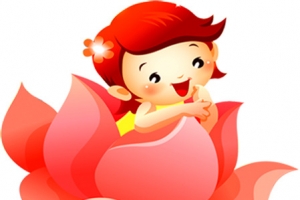 莲花中的小孩子