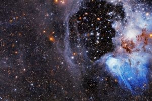 星云 恒星 眩光 辉光 空间 蓝色 4k壁纸 3840x2160