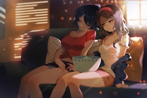 二次元动漫女生 大碗 4k动漫壁纸