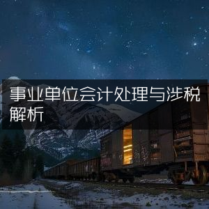 事业单位会计与税务处理深度解析