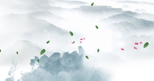 茶水墨背景banner