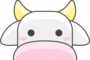 可爱奶牛牛头