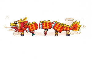 新年喜庆舞龙