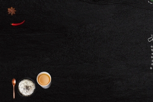 中华美食火锅简约黑色banner