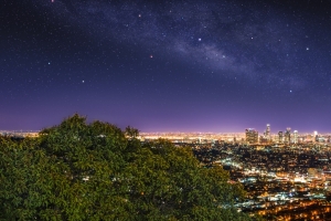 洛杉矶城市夜晚风景3440x1440壁纸