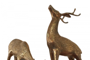 免扣金属质感动物麋鹿