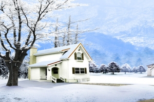 冬季郊外雪景背景