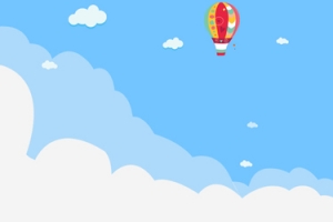 卡通蓝天白云清新banner